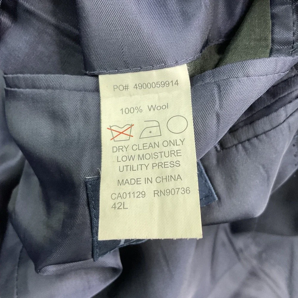 Ralph Lauren blazer coat Mens 42L Navy Blue 100% Wool